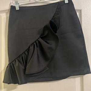 Satin mini skirt